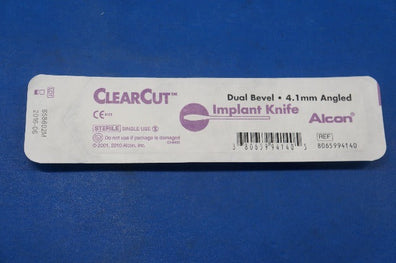 Alcon 8065994140 ClearCut Implant Knife Dual Bevel, 4.1mm Angled (x)